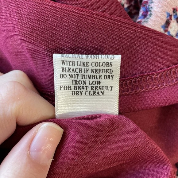 Very J Womens  Large Colorful Floral Paisley Geometric Tunic Top Bohemian - Picture 9 of 14